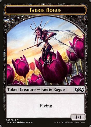 Card Name: Faerie Rogue. Mana Cost: . Card Oracle Text: Flying. Power/Toughness: 1/1